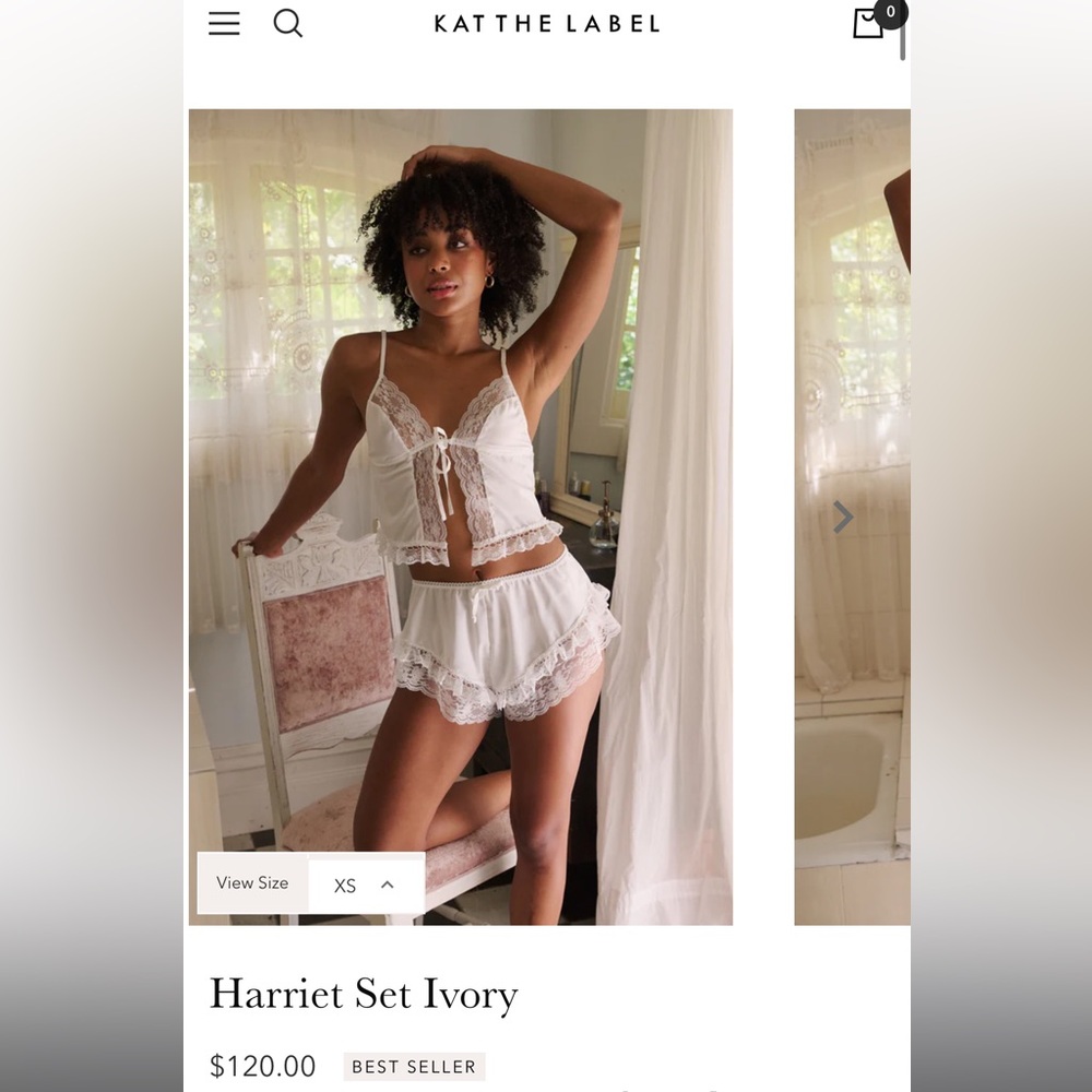 Never worn Kat the label Harriet set (top small size 4) (bottom medium size 6)